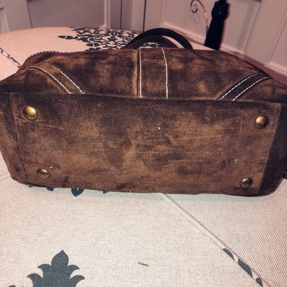 Coach Suede Brown Tote - Picture 3 of 10
